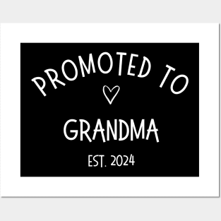 Pregnancy Reveal Gift for Grandma Est Posters and Art